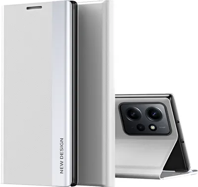 Produktbild von Hülle für Xiaomi Redmi Note 12 4G Leder PolyurethanKlapphülle Schutzhülle mit Standfunktion Weiß