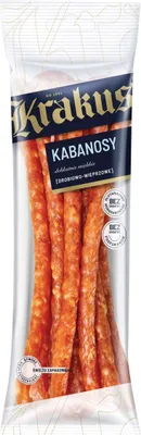 Zdjęcie produktu dla Kabanosy drobiowo-wieprzowe 95 g Krakus