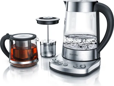 Zdjęcie produktu dla Czajnik Arendo 1,7 l, 2400 W, stal nierdzewna z przystawką do herbaty, zaparzacz do herbaty, ustawienie temperatury 70 - 100° C
