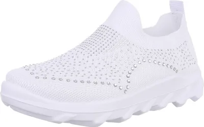 Produktbild von Ital-Design Damen Freizeitschuhe Halbschuhe Sneakers Low Mokassins  Textiloptik Slipper 88843479 Weiß Gr.  37