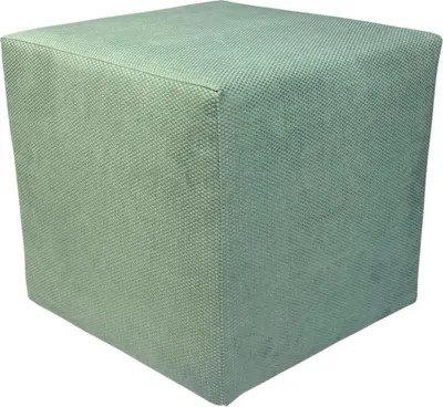 Produktbild von Velours-Hocker MAKALU 40x40 cm quadratisch – weicher Polsterhocker aus Samtstoff – Mintgrün