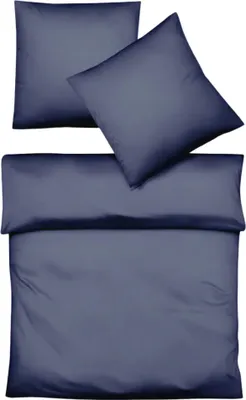 Produktbild von Lech buntgewebte Flanell-Bettwäsche Marine 200 x 220 cm