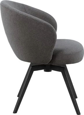 Image de Darlene chaise de salle à manger avec accoudoirs tissu gris.