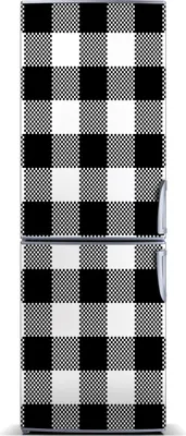 Imagen del producto de Decoración para nevera Tulup: Alfombrilla magnética, 60 cm x 180 cm. Imán para nevera, diseño de rejilla en blanco y