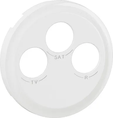 Image de Enjoliveur pour prise TV-R-SAT DAB+ Céliane - Blanc - CB0388
