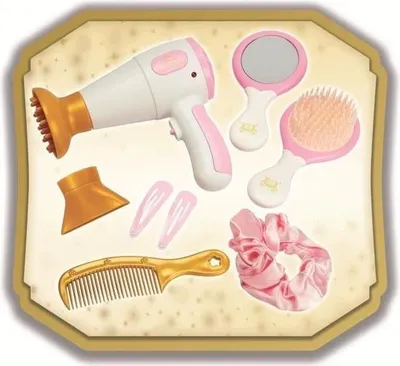 Obrázok produktu pre Súprava na česanie Disney Princess Smoby, elektronický fén, zrkadlo, kefa, hrebeň, 3+ rokov