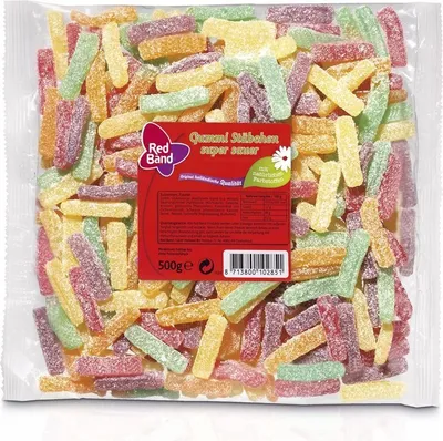 Produktbild von 12x Gummi Stäbchen super sauer 500g