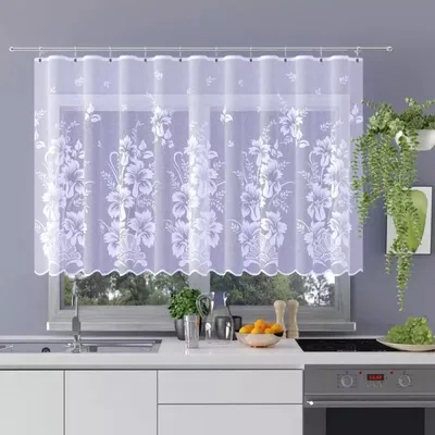 Obrázok produktu pre Žakárové metrové záclony výšky 130 cm Alchemila A135 biela - 130 cm