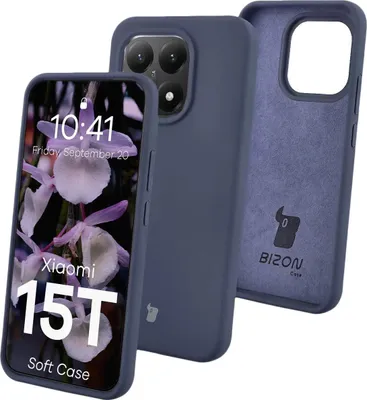 Produktbild von Silikon Handyhülle für Xiaomi 15T, Bizon Soft Case, Dunkelblau
