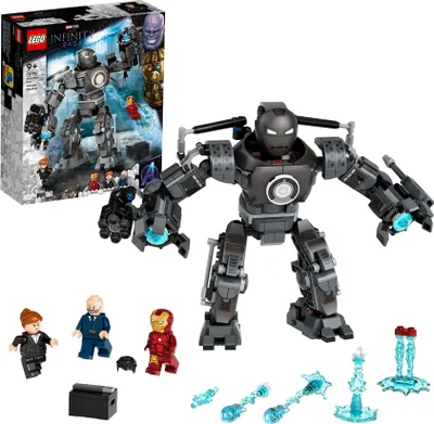 Produktbild von LEGO 76190 Marvel Super Heroes Iron Man und das Chaos durch Iron Monger, Spielzeug mit Superhelden Figuren, Fanartikel