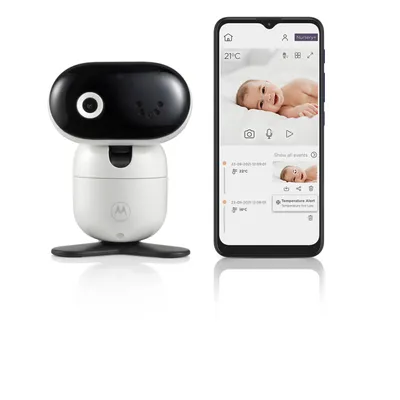Immagine prodotto di Motorola | Videocamera motorizzata Wi-Fi HD | PIP1010 | Panoramica, inclinazione e zoom a distanza; Chiamata bidirezionale; Connessione sicura e privata; Monitoraggio degli eventi 24 ore su 24 e
