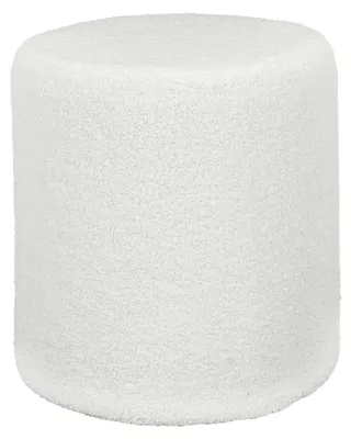 Produktbild von Hocker Boucle - weis - rund - D35 cm - Teddy-Stoff - Hocker - Teddy-Hocker