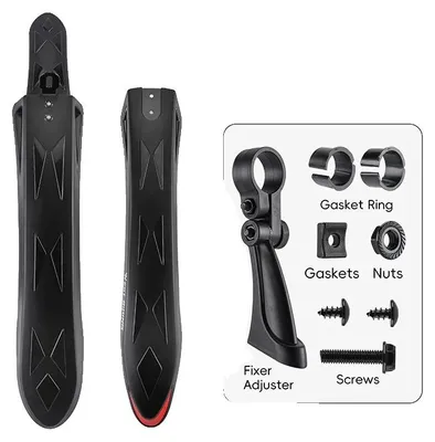 Imagen del producto de Guardabarros para bicicleta, diseño reflectante, protector de salpicaduras ajustable, color