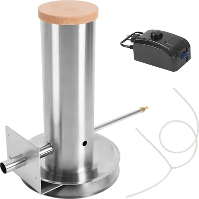 Produktbild von Bettizia Elektrischer Pump Rauchrohr Edelstahl Kaltrauchgenerator 1,7 Liter Volumen Räuchergerät Kaltraucherzeuger BBQ Rauch-Erzeuger Grill