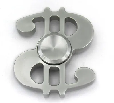 Zdjęcie produktu dla Fidget Spinner Dollar Kształt Ręki Spinning Zabawki Stress Reducer dla autyzmu i ADHD Relief Focus Lęk prezent - Srebrny