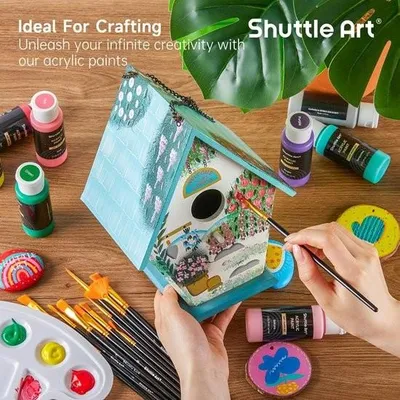 Immagine prodotto di Set di colori acrilici – 50 colori – Colori acrilici di alta qualità, resistenti all'acqua – 56 grammi/60 ml