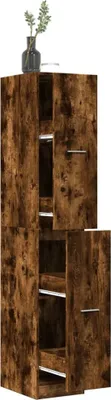 Produktbild von "2026 Aktion"Apothekerschrank Räuchereiche 30x41x174,5cm Holzwerkstoff Promotion500244 - Kommoden