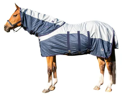 Produktbild von HKM Fliegendecke in Größe 145 - Fliegendecke Rain mit Halsteil & Bauchlatz