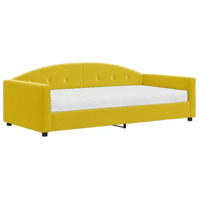 Immagine prodotto di vidaXL Divano letto con materasso Giallo 100x200 cm Velluto
