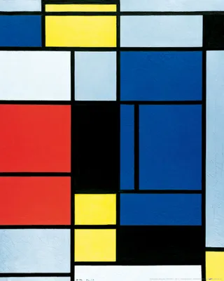 Produktbild von Piet Mondrian Kunstdruck Bild - Tableau No. I, 1921-1925 (50 x 40 cm)