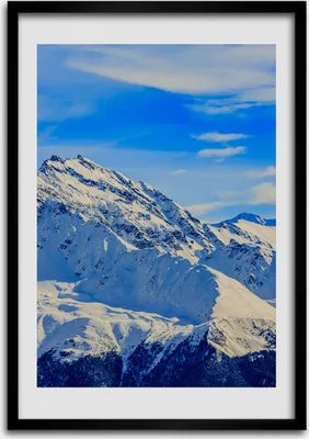 Produktbild von Bild - Bilderrahmen - 50 cm x 70 cm - MDF - Rahmen - Wandkunst Berge im Winter