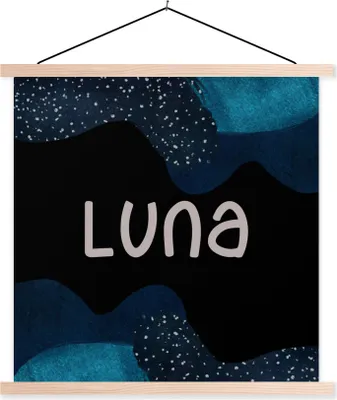 Produktbild von MuchoWow® Textilposter Luna - Pastell - Mädchen 60x60 cm mit holzfarbenen Rahmen - Wanddekoration