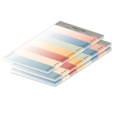 Immagine prodotto di PRICARO agenda settimanale "Colori", magnetica, A5, 50 fogli, 3 pezzi