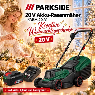 Productafbeelding van PARKSIDE 20V accu-grasmaaier PARM 20 A1, inclusief 4.0 Ah accu en oplader