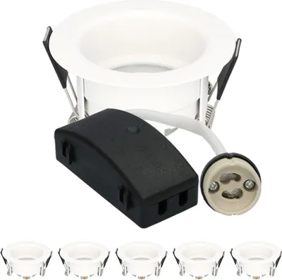 Produktbild von hoftronic LED Einbaustrahler Rio 85mm GU10 IP65 Weiß 6er Set