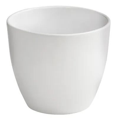 Produktbild von Dehner Übertopf Lina, Ø 28 cm, Höhe 25 cm, Keramik, weiß