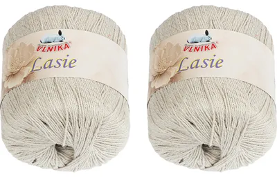 Image de Lot de 2 - Fil LASIE - 50 g / 150 m - Couleur naturelle