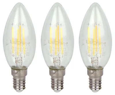 Produktbild von LED Line E14 LED-Lampe B35 6W 720lm 2700K warmweiß 3 Stück
