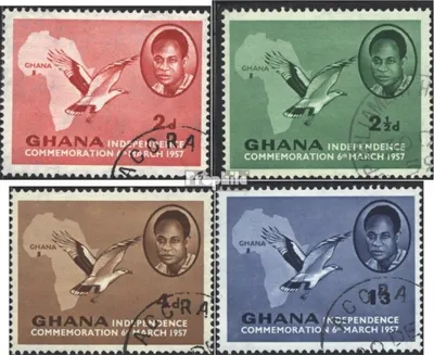 Produktbild von Briefmarken Ghana 1957 Mi 1-4 (kompl.Ausg.) gestempelt Unabhängigkeitsfeier