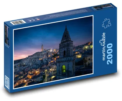 Zdjęcie produktu dla Puzzle 2000 Włoska Matera nocą - martinpuzzle
