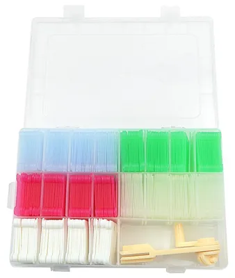 Stickgarn-Aufbewahrungsbox, 24 Fächer, 300 Spulen, Kunststoff