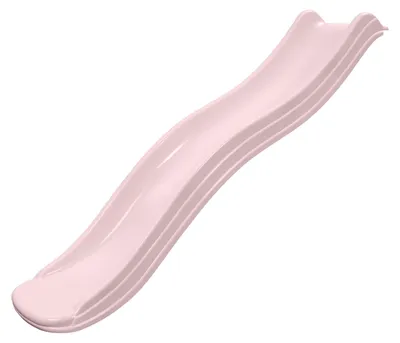 Produktbild von Pastellrosa Rutsche 175 cm mit Wasseranschluss und seitlichen Begrenzungen