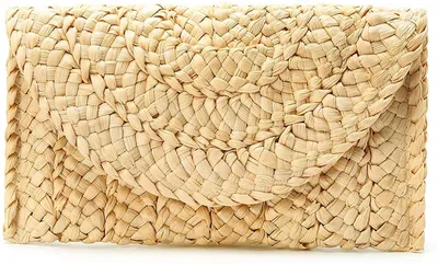 Zdjęcie produktu dla Solidchoice - Elegancka torebka z naturalnej słomy, idealna na wieczorne wyjścia