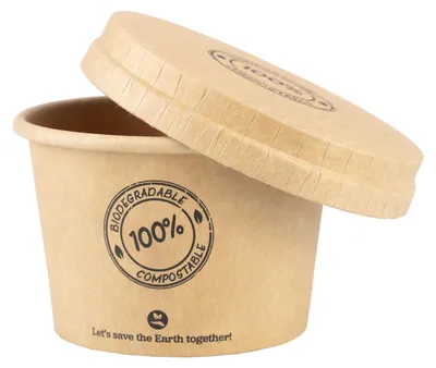 Produktbild von 50x  Dressingbecher mit Deckel aus Karton 80ml˜62mm