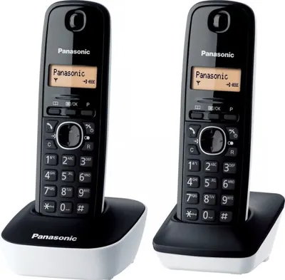 Produktbild von Panasonic KX-TG1612, DECT-Telefon, 50 Eintragungen, Anrufer-Identifikation, Schwarz