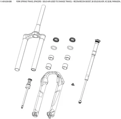 Obrázek produktu pro Sada rozpěr RockShox Solo Air Recon/30Gold/Xc32/Xc30