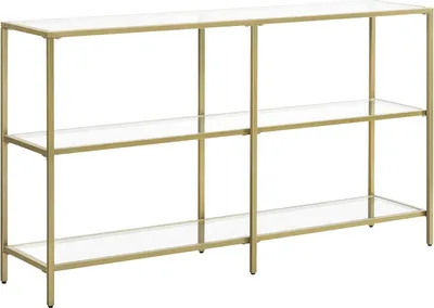 Produktbild von VASAGLE Konsolentisch Beistelltisch, Breite130cm, 3 Ebenen, Hartglas
