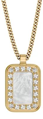 Produktbild von Fossil Halskette-Anhänger Raquel Glitz Edelstahl Gold-Ton JF04997710
