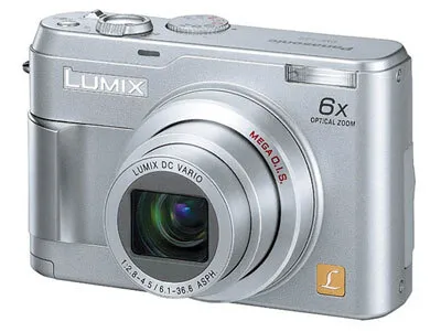 Produktbild von Panasonic DMC-LZ1EG-S 4 Megapixel 6-fach optischer/4-fach digitaler Zoom, 37 - 222 mm Brennweite, optischer Bildstabilisator, 1/2,5'' CCD-Sensor, F2,8 (W) - F4,5 (T), 5,08 cm (2 Zoll) Display, NO
