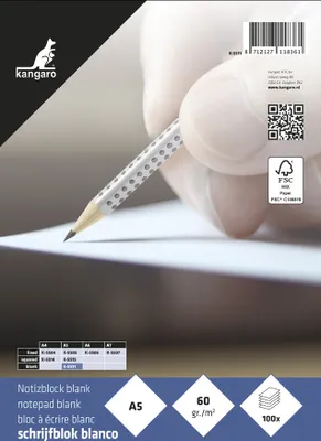 Image de kangaro Notizblock DIN A5 blanc 100 Blatt
