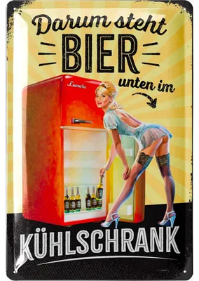 Produktbild von LANOLU Blechschilder retro Bier Bar Deko, Metallschilder mit Spruch für Partyraum, Küche, Bardeko, Cocktail Schild als Geschenk 20x30cm