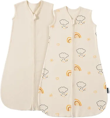 Produktbild von Babyschlafsack 0.5 TOG, 2-teilig, 57-67 cm, 100 % Baumwolle, für Neugeborene