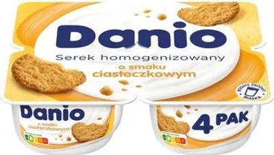 Zdjęcie produktu dla Danio Serek homogenizowany truskawkowy 520 g (4x130 g)