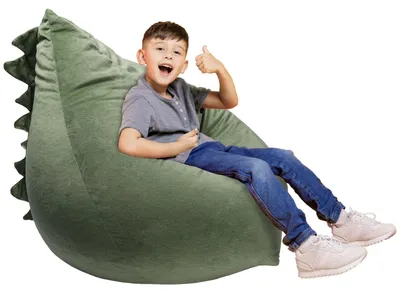Sitzsack Dinosaurier Aufbewahrung 80×76×63 cm Grün