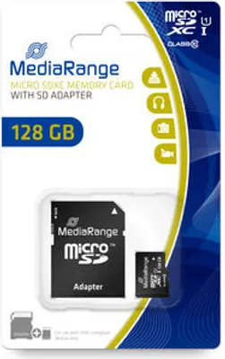 Produktbild von MediaRange SD MicroSD karta 128GB UHS-1 Cl.10 vrátane adaptéra