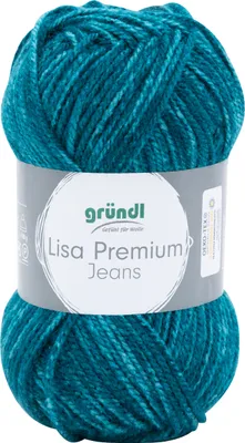 Produktbild von Gründl Wolle Lisa Premium Jeans 50 g grünblau meliert